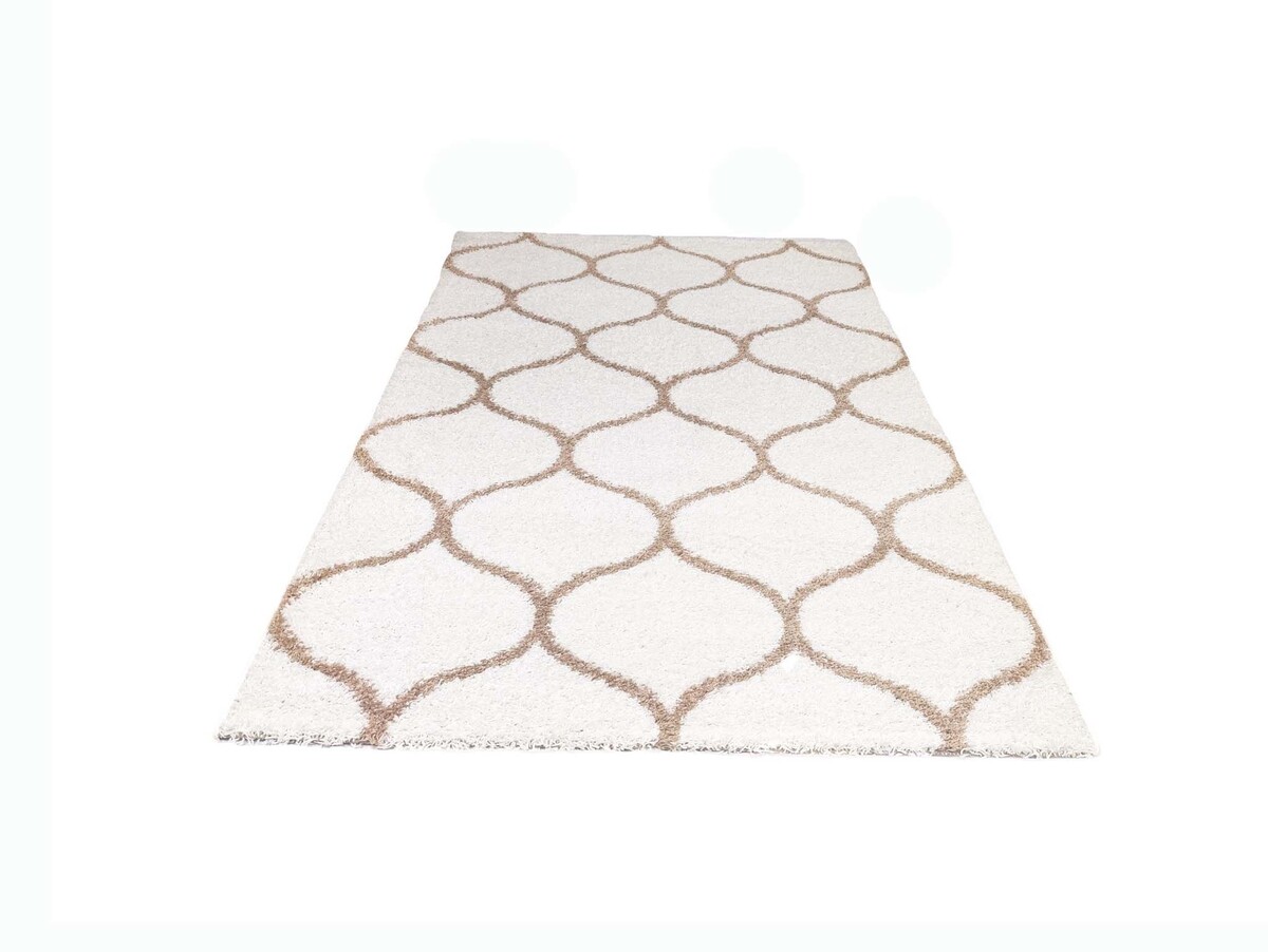 Azure Hoogpolig Crème vloerkleed -