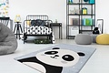 Kids Panda Blauw vloerkleed -