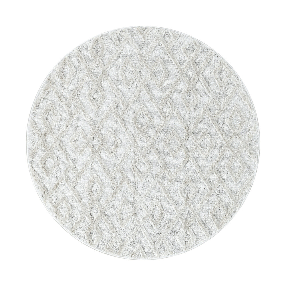 Sofia Modern Crème Rond vloerkleed Sofia Modern Crème Rond vloerkleed