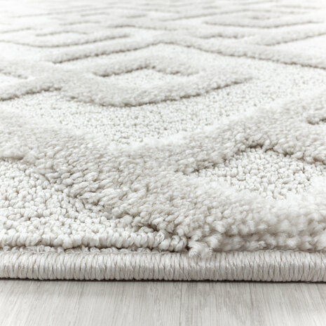 Sofia Modern Crème Rond vloerkleed