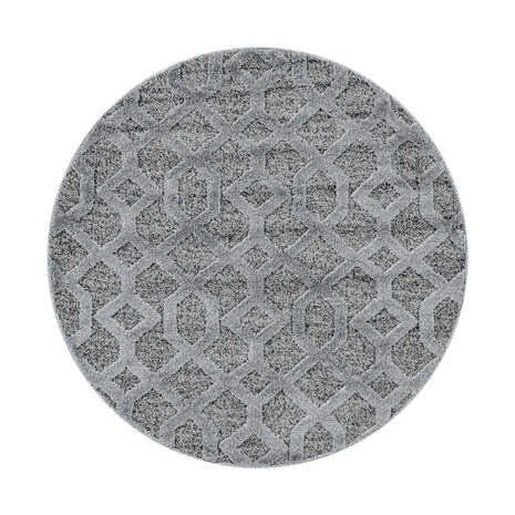 Sofia Modern Grijs Rond vloerkleed