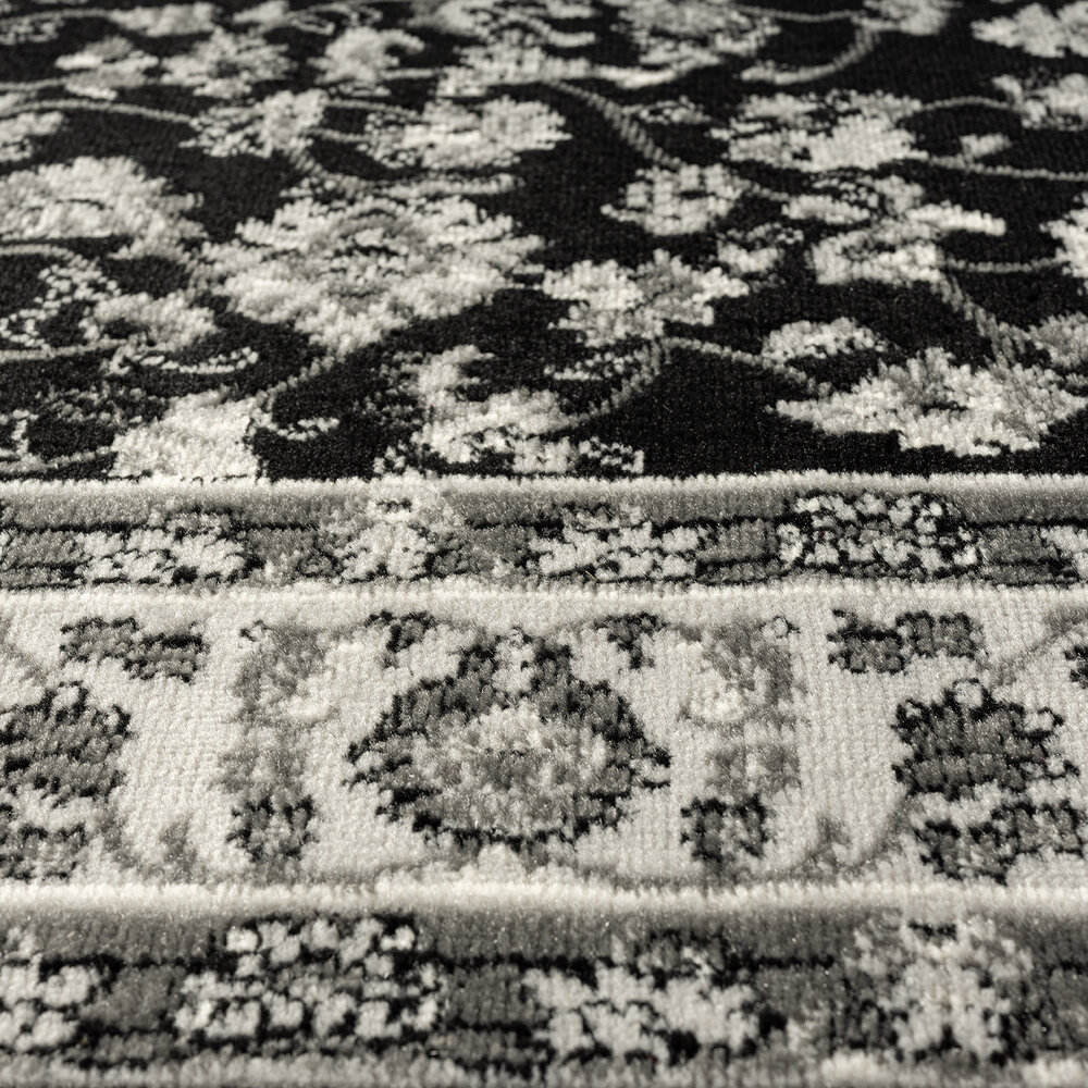 Klassiek vloerkleed - Skazar Oosters Motief Zwart/Grijs Klassiek vloerkleed - Skazar Oosters Motief Zwart/Grijs