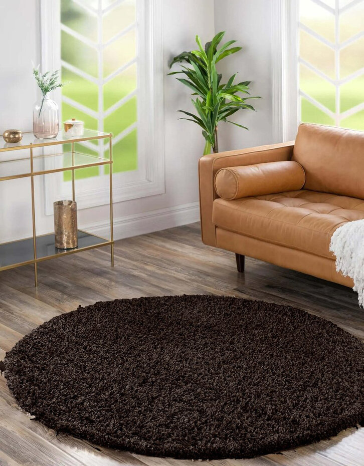 Candy Shaggy Rond vloerkleed