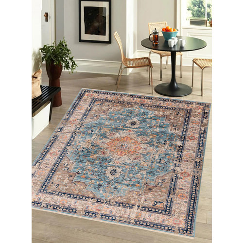 Veraangenamen inflatie Makkelijk te gebeuren Ben je op zoek naar een Vintage Blauw - vloerkleed? Petra collectie bestaat  uit verschillende dessins en kleuren. - Flycarpets.nl