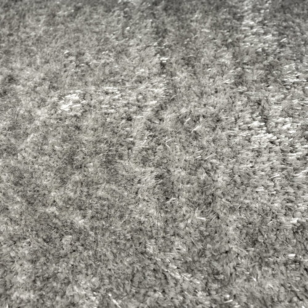 Nox Hoopolig Zilver vloerkleed - Effen Nox Hoopolig Zilver vloerkleed - Effen