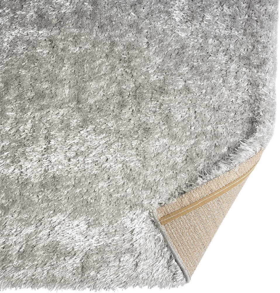 Nox Hoopolig Zilver vloerkleed - Effen Nox Hoopolig Zilver vloerkleed - Effen