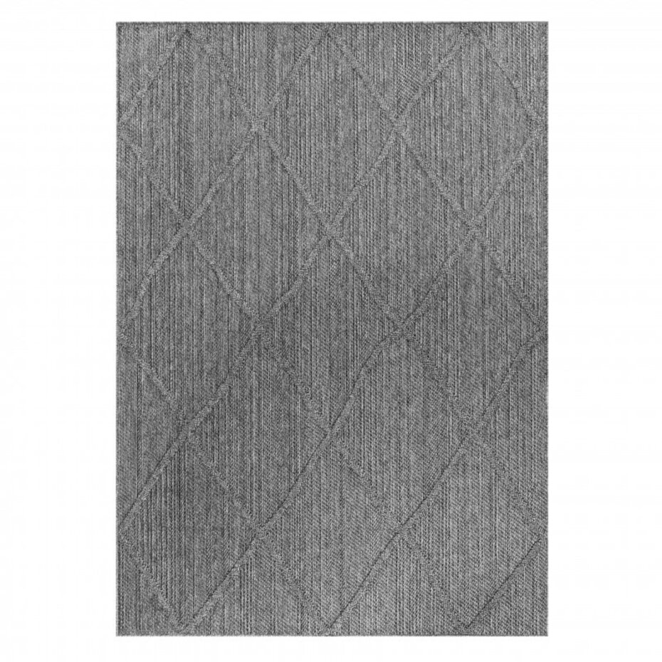 Tenedo Indoor & Outdoor Grijs vloerkleed - Geruit