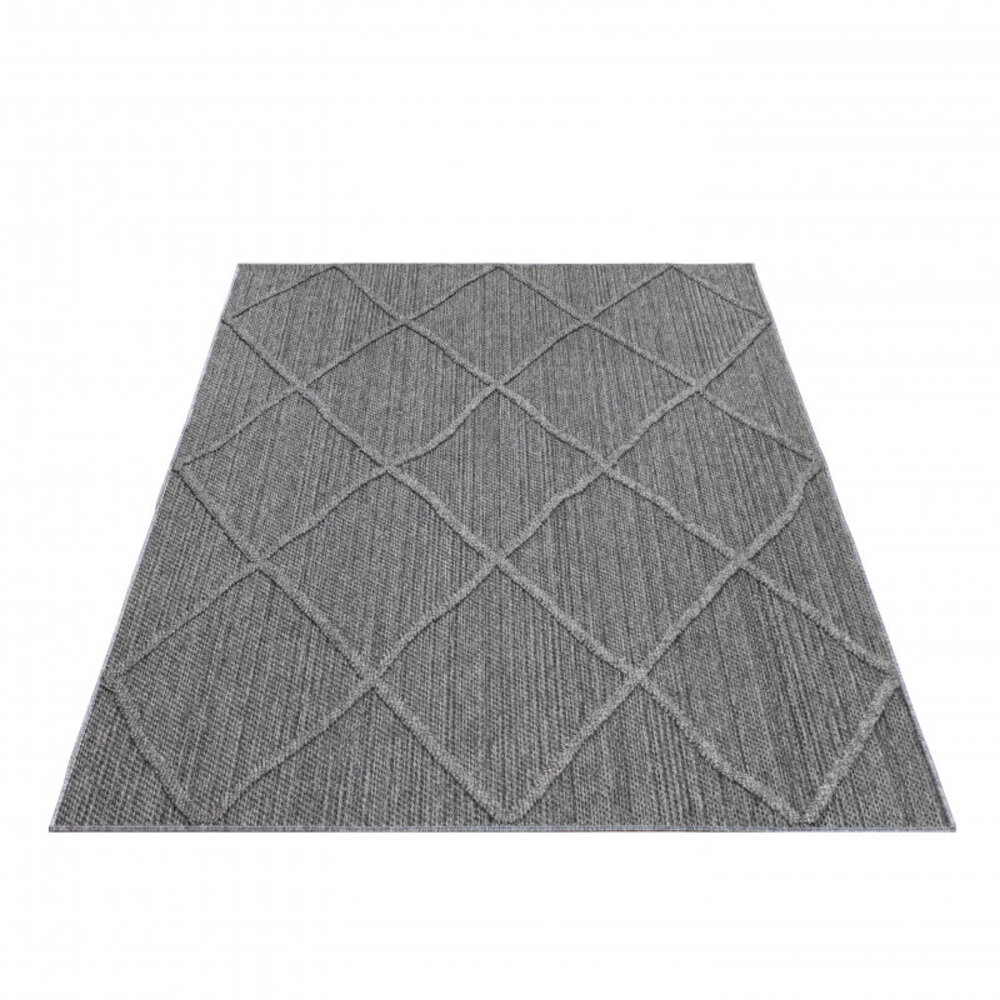 Tenedo Indoor & Outdoor Grijs vloerkleed - Geruit Tenedo Indoor & Outdoor Grijs vloerkleed - Geruit