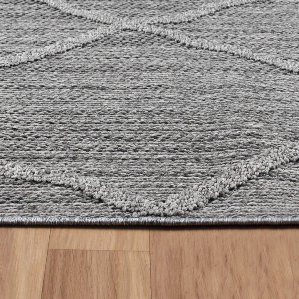 Tenedo Indoor & Outdoor Grijs vloerkleed - Geruit Tenedo Indoor & Outdoor Grijs vloerkleed - Geruit