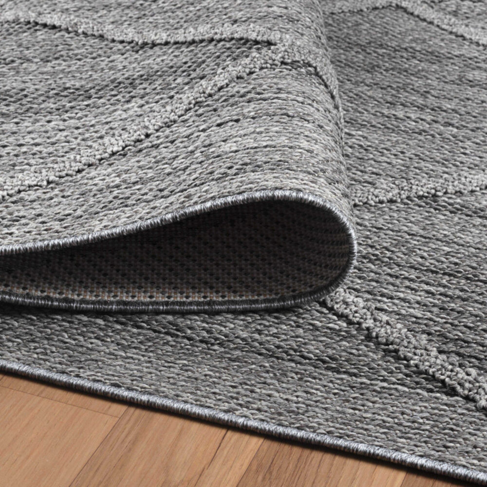 Tenedo Indoor & Outdoor Grijs vloerkleed - Geruit Tenedo Indoor & Outdoor Grijs vloerkleed - Geruit