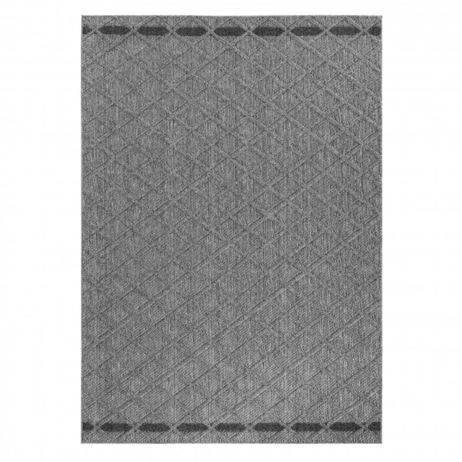 Tenedo Indoor & Outdoor Grijs vloerkleed - Geruit Tenedo Indoor & Outdoor Grijs vloerkleed - Geruit