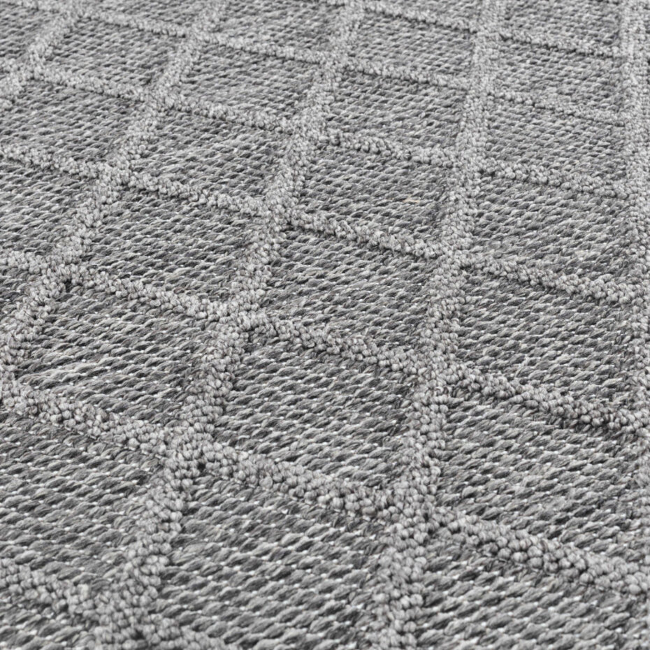 Tenedo Indoor & Outdoor Grijs vloerkleed - Geruit Tenedo Indoor & Outdoor Grijs vloerkleed - Geruit