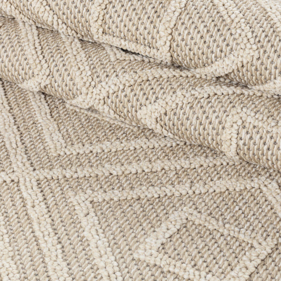 Tenedo Indoor & Outdoor Beige vloerkleed - Geruit Tenedo Indoor & Outdoor Beige vloerkleed - Geruit