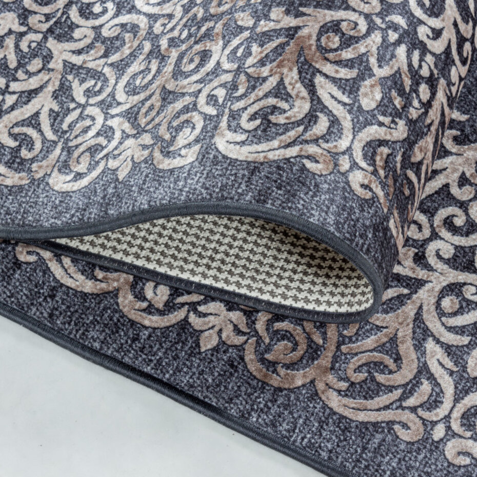 Amira Vintage Zwart vloerkleed - Wasbaar