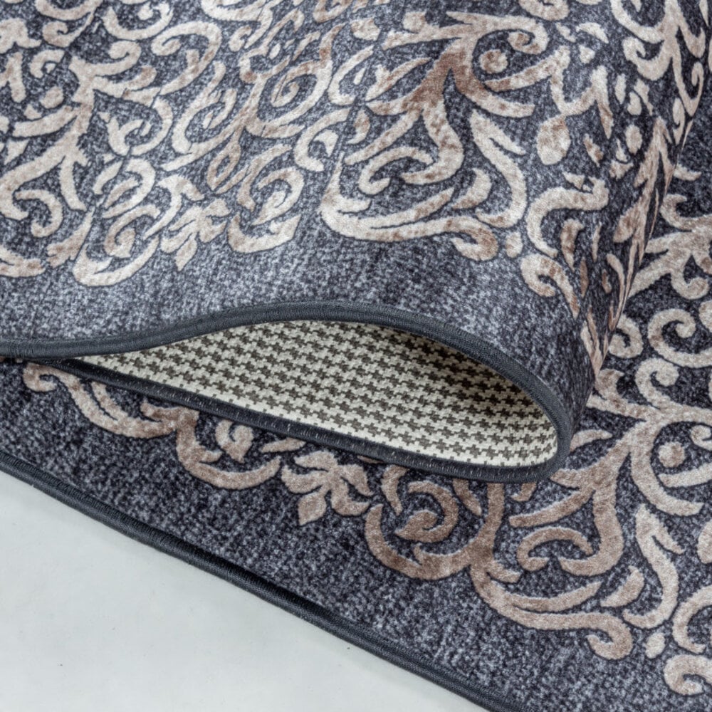 Amira Vintage Zwart vloerkleed - Wasbaar