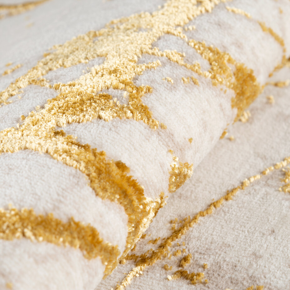 Ursula Modern Goud vloerkleed - Designer