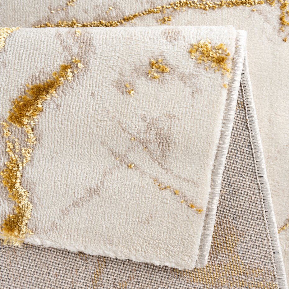 Ursula Modern Goud vloerkleed - Designer