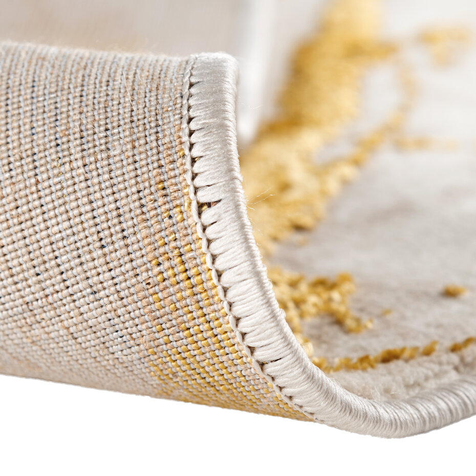 Ursula Modern Goud vloerkleed - Designer