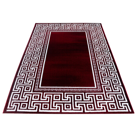 Jaden Modern Rood / Wit vloerkleed - Laagpolig