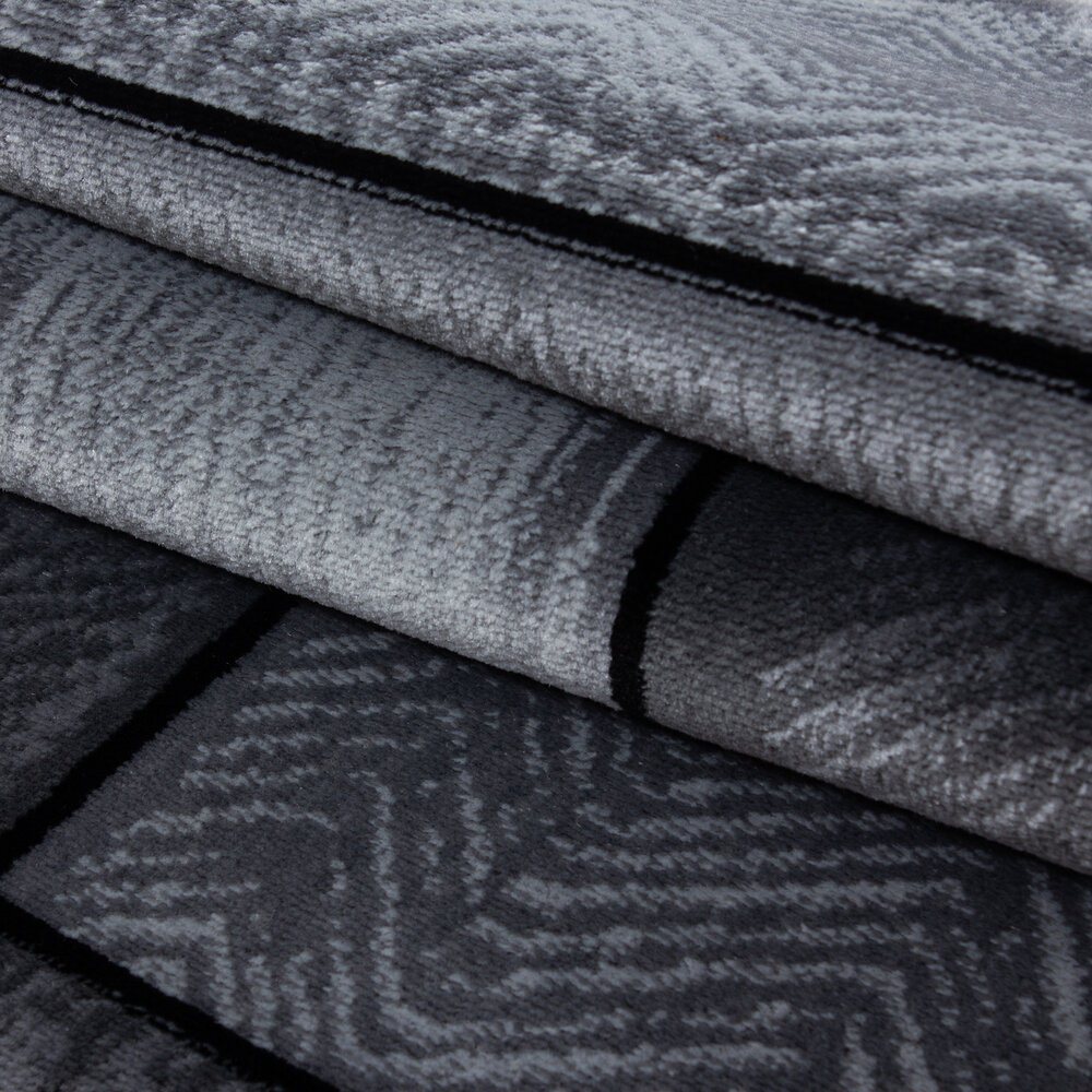Marlon Modern Zwart / Grijs vloerkleed - Marlon Modern Zwart / Grijs vloerkleed -