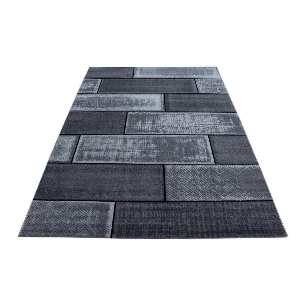 Marlon Modern Zwart / Grijs vloerkleed - Marlon Modern Zwart / Grijs vloerkleed -