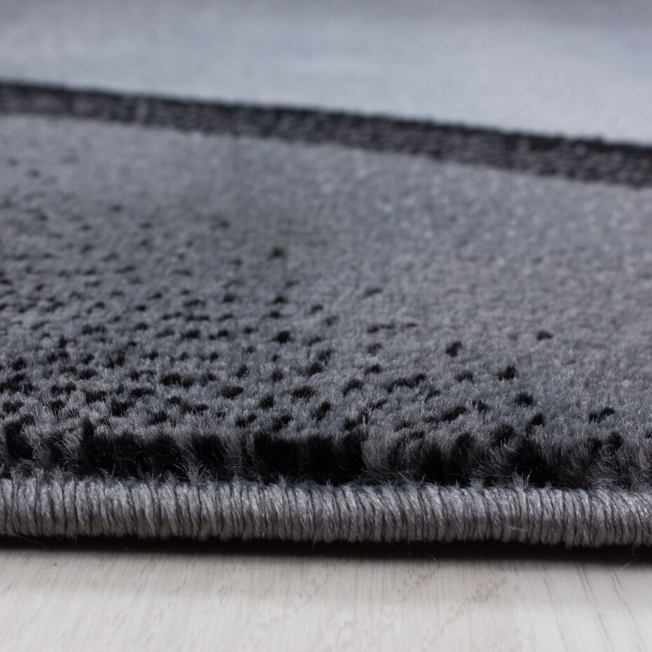 Marlon Modern Zwart / Grijs vloerkleed -
