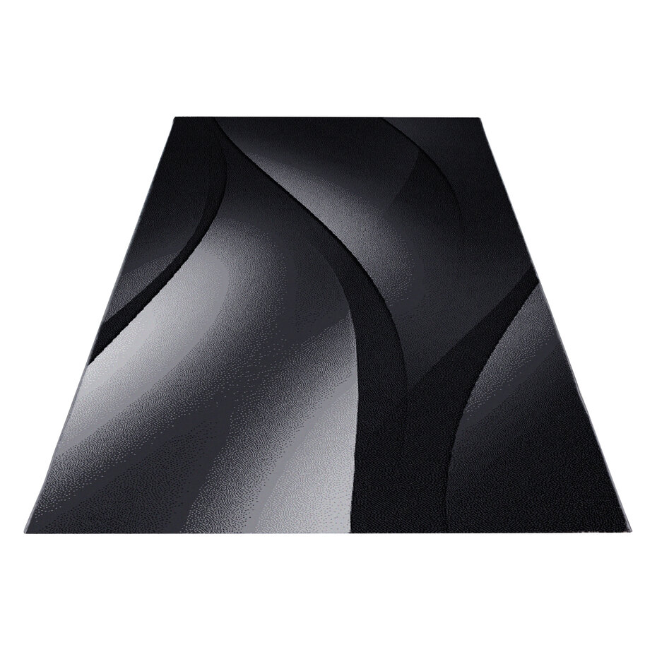 Marlon Modern Zwart / Grijs vloerkleed -