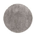 Luna Hoogpolig Effen Beige vloerkleed - Rond