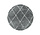 Azure Hoogpolig Geruit Grijs vloerkleed - Rond