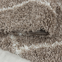 AZURE HOOGPOLIG GERUIT BEIGE VLOERKLEED ROND