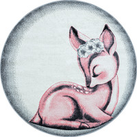 KIDS KINDERKAMER ROND ROZE VLOERKLEED BAMBI