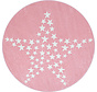 Kids Kinderkamer Rond Roze vloerkleed - Ster
