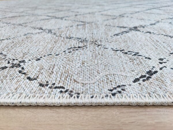 Adrasos Modern Beige - Bruin vloerkleed - Scandinavisch Design Wasbaar & Waterdicht