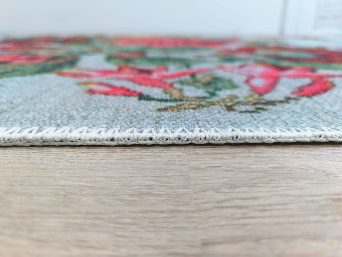 Adrasos Vintage Gebloemd Kelim Multi Wasbaar & Waterdicht