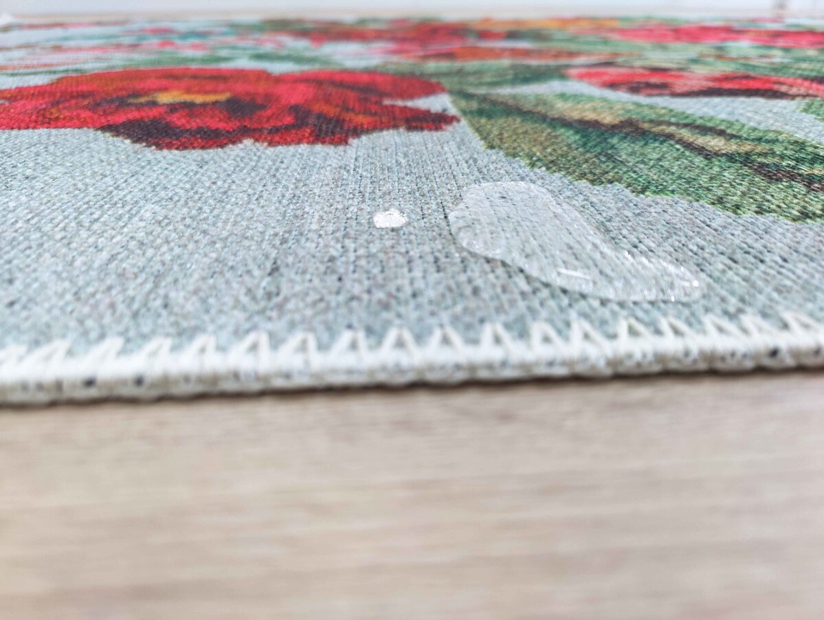 Adrasos Vintage Gebloemd Kelim Multi Wasbaar & Waterdicht