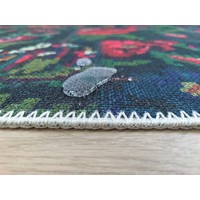 ADRASOS PATCHWORK ZWART VLOERKLEED GEBLOEMD WASBAAR & WATERDICHT