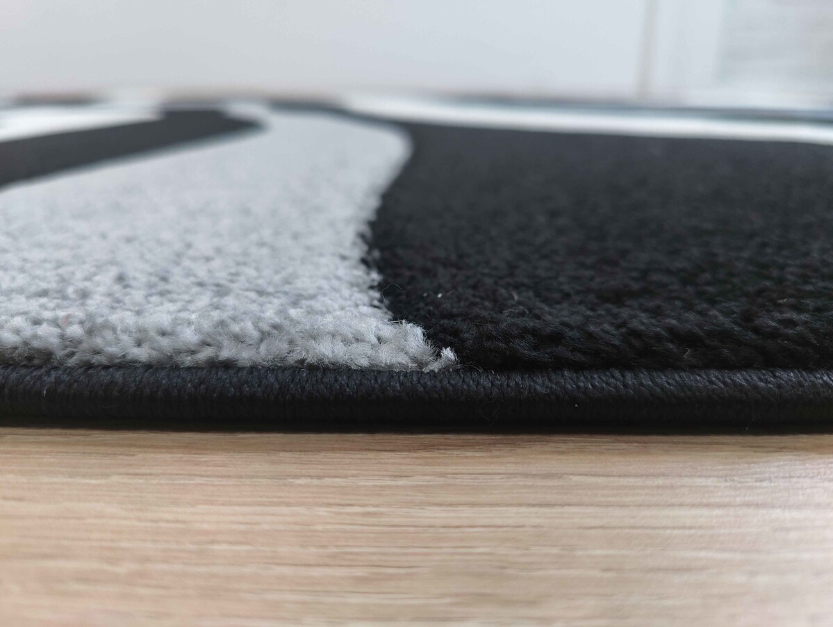 Kristal Modern Zwart vloerkleed