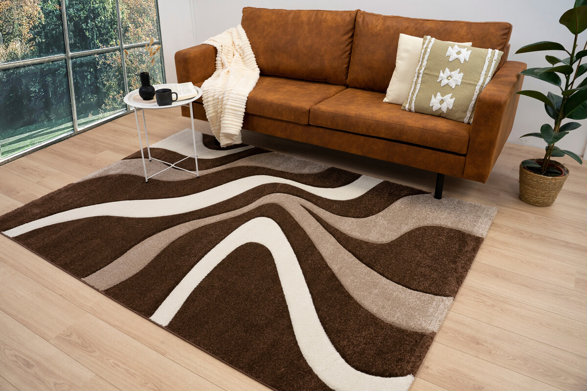 Kristal Modern Bruin vloerkleed
