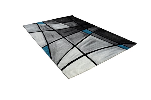 Modern vloerkleed - Kristal Blauw