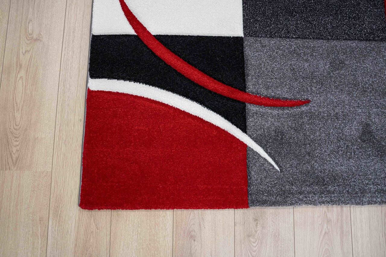 Kristal Modern Rood vloerkleed Kristal Modern Rood vloerkleed