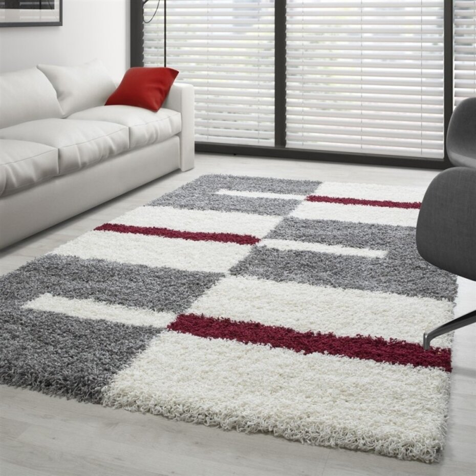 Manhattan Shaggy vloerkleed - rood Manhattan Shaggy vloerkleed - rood