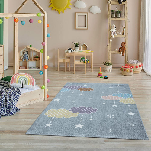 KIDS REPUBLIC KINDERKAMER WOLKEN GRIJS