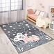 Playful Pals Kids Kinderkamer Grijs / Roze vloerkleed - Beertje Playful Pals Kids Kinderkamer Grijs / Roze vloerkleed - Beertje