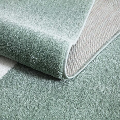 Playful Pals Kids Kinderkamer Groen vloerkleed - Ijsbeer