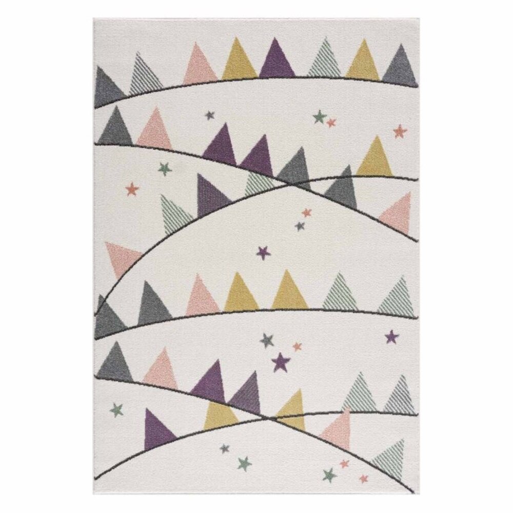 Playful Pals Kids Kinderkamer Crème vloerkleed - Vlaggetjes Playful Pals Kids Kinderkamer Crème vloerkleed - Vlaggetjes