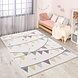 Playful Pals Kids Kinderkamer Crème vloerkleed - Vlaggetjes Playful Pals Kids Kinderkamer Crème vloerkleed - Vlaggetjes