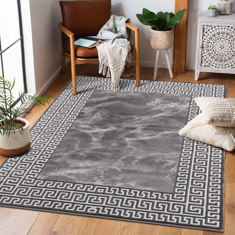 Wacht even naald Netjes Ben je op zoek naar een Modern Antraciet - vloerkleed? Tiberius collectie  bestaat uit verschillende dessins en kleuren. - Flycarpets.nl