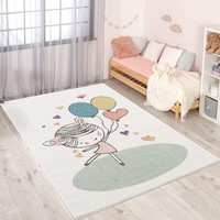 PLAYFUL PALS KIDS KINDERKAMER CREME VLOERKLEED BALONNEN