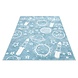 Playful Pals Kids Kinderkamer Blauw vloerkleed - Ruimte Playful Pals Kids Kinderkamer Blauw vloerkleed - Ruimte