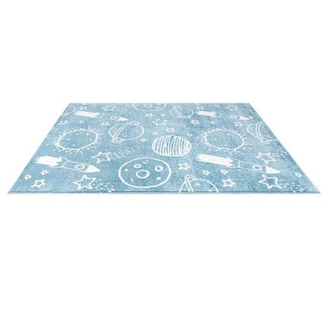 Playful Pals Kids Kinderkamer Blauw vloerkleed - Ruimte
